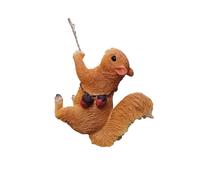 Resin Squirrel Sculpture for Outdoor Garden Decoration, Climbing Squirrel Statue Handcrafted Weatherproof Artisanal Design Adds Charm To Your Yard