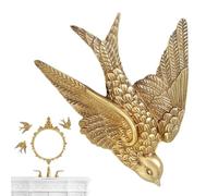 Resin Vintage Bird Wall Art Decor - 3D Flying Swallow Statue Figurine