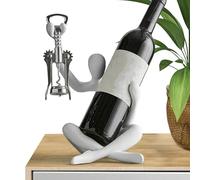 Resin Wine Holder Without Bottle Opener, Hollow Statue Wine Rack, Resin Wine Holder sin Botella Opener, Decorative Wine Bottle Display for Kitchen, Bar and Tabletop Decoration