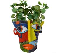 Resina abstracta para escultura, decoración de jardín, estatua de arte retro para patio, balcón, 7 x 4.5 x 6.7 pulgadas (B)