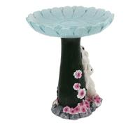 Resina Comedero para Pájaros Flores de Jardín Diseño Conejo | Fácil de Rellenar y Limpiar, Gran Capacidad, Alimenta Varias Aves, para Exterior y Jardín Varios estilos