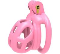 Resina De Nylon Rosa, Jaula De PáJaros SúPer PequeñA, Adecuada para PequeñOs Equipos Deportivos Interiores, FáCil De Usar, CinturóN PortáTil, con Mini Cerradura, Regalos para Parejas, F-3