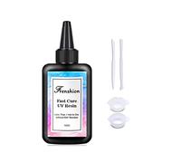 Resina dura UV de 100G, curado más rápido, resina transparente sin amarilleamiento, resina UV solar ultravioleta para la fabricación de joyas, fundición y revestimiento + 4 herramientas