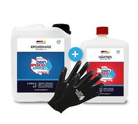 Resina epoxi con endurecedor | 4,5 kg GfK | Calidad profesional transparente y poco olor | Resina fundida para madera + guantes de protección
