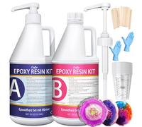 Resina Epoxi Con Endurecedor, 4,8 Kg/4,5 L, Transparente Con Bomba Para Fundir y Recubrir, Tableros de Mesa, Sin Burbujas, Para Fabricación de Joyas, Moldes