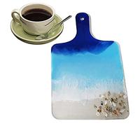 resina epoxi de silicona para posavasos de frutas, Molds para Palets Rectangulares con Asas, Moldes de resina epoxi para bandeja de bricolaje, Molde de tabla de cortar para bandeja de servir(#2)