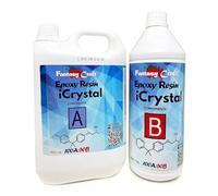 RESINA EPOXI ICRYSTAL 3 Kg Ideal Para la creación de Joyas, River Table y Creaciones Artísticas - Certificado no Tóxico - Asistencia técnica en Español - 100% Made in Italy