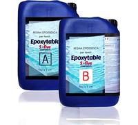 RESINA EPOXYTABLE 5 30 Kg Ideal para mesas de resina y fundición de hasta 5cm de espesor, Certificado Atóxico una vez endurecida, Guantes Gratis, Asistencia Técnica en Español, 100% Made in Italy.