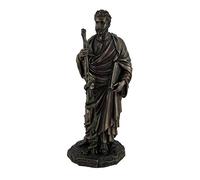 Resina estatuas Hipócrates griego Padre de medicina Holding libro & Personal acabado en bronce Estatua 4 x 10 x 3,5 pulgadas bronce modelo # wu77124 a4