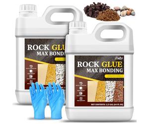 Resina Fijador Grava - Aglutinante para Grava, Adhesivo Extra Fuerte para Piedras, Pegamento para Mantillo para Fijar Piedras, Grava, Corteza - Estabilizador de Grava para Senderos, Terrazas (4 Liter)