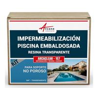 Resina impermeabilizante transparente para piscinas, Kit con membrana líquida - ARCACLEAR - 5 m², soporte no poroso Transparente - ARCANE INDUSTRIES