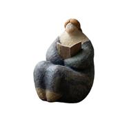 Resina lectura mujer escultura decoración acento para escritorio estante gabinete exhibición, estatuilla artística pieza de estilo hogar lectura mujer estatuilla resina escultura estantería acento