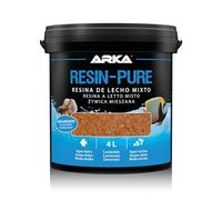 Resina Mixta Acuario - ARKA Resin-Pure 4 L - desmineralizador para filtros de ósmosis - Elimina 100 % TDS, silicatos y nitratos - Agua ultrapura sin residuos - para acuarios Marinos y de Agua Dulce