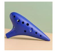 Resina Ocarina 12 Agujeros ABS Tono Medio AC Tune Doce Agujeros Instrumento Principiante(Blue)