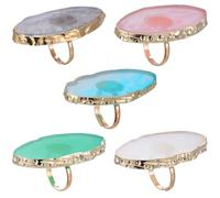 Resina Paleta en Anillo Verde de Manicura 5 Piezas | Diseño Único para Casa y Salón, Mezcla de Colores, Exhibición Final, Apoyo en Fotos Varios estilos