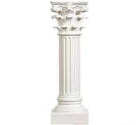 Resina para escultura que encarna la abstracción europea del pilar del templo para la oficina en casa sala de estar estantería estante TV gabinete acento (C)