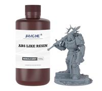 Resina para impresora 3D ABS-Like, 1 kg, 405 nm UV Curing estándar, fotopolímero Quick Resin for LCD/DLP/SLA 3D Printing, Non-Brittle & High Precision Nebula Grey