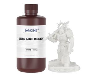 Resina para impresora 3D ABS-Like, 1 kg, 405 nm UV Curing estándar, fotopolímero Quick Resin for LCD/DLP/SLA 3D Printing, Non-Brittle & High Precision White