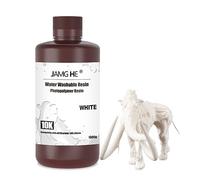 Resina para impresora 3D, resina JAMG HE 10K Water Washable para LCD DLP SLA 405 nm Printer UV Curing Fotopolímero Rapid High Precision Low Odor Standard Resin (White)