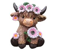 Resina Pot For Flowers - Cow Figure Orn | Indoor Outdoor Plants Resin Pot For Garden Patio, Cow Flower Container For Porch Floor, Durable Seasonal Blooms Hardy Outdoors