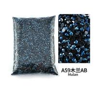 Resina transparente de 2 mm, 4 mm, 5 mm y 6 mm con facetas planas para decoración de uñas, color azul tinta, 6 mm, SS30, 1000 unidades