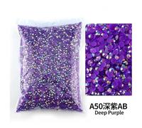 Resina transparente de 2 mm, 4 mm, 5 mm y 6 mm con facetas planas para decoración de uñas, color morado oscuro, 4 mm, SS16, 5000 unidades