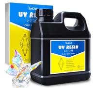 Resina UV - 1000g de resina UV transparente de rápido endurecimiento, adhesivo UV para joyería, moldes de resina, manualidades - Resina epoxi UV dura y libre de burbujas con bajo olor para joyería DIY