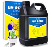 Resina UV - 2000 g de resina UV transparente de secado rápido adhesivo UV para fabricación de joyas, moldes de resina, manualidades - Bajo olor, sin burbujas, resina epoxi dura UV para bricolaje
