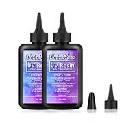 Resina UV 200g Cuarta Actualización Curado Ultravioleta Resina UV Dura Transparente Pegamento Activado por Luz Solar No Amarillea para Hacer Joyas Joyería Bisutería Manualidades DIY Decoraciones