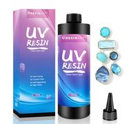 Resina UV de 500 g, clara, dura, transparente y rápida de secado, epoxi UV para joyería y manualidades