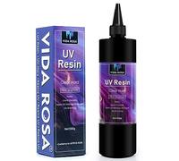 Resina UV de 500g - VIDA ROSA RESIN Resina epoxi transparente y dura para la fabricación de joyas, colgantes, pendientes, collares, pulseras, accesorios de arte de uñas.