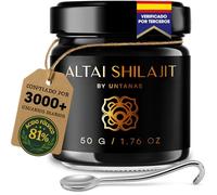 Résine de Shilajit de l'Altaï - 50g de Shilajit Pur - Shilajit de Qualité Or - Réserve de 6 Mois - pour Vitalité & Clarté Mentale - Méthode d'Extraction Authentique - Acide Fulvique + Composés Humique