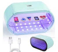 Resiners Lampada UV per Resina 48 LED, Copertura UV a 360°, Doppia Lunghezza d’Onda 365-405 nm, Design Magnetico 2-in-1, Timer 1/3/5/10 min, Per Gioielli, Stampi e Hobby DIY