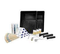 RESION Kit de fibra de vidrio con rodillo de aireación - 10 rodillos de laminación - 5 vasos mezcladores - 3 pinceles planos - Juego de fibra de vidrio - Juego de pintura premium - Juego de rodillos