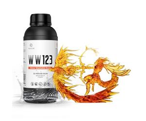 RESIONE Resina Lavable con Agua, Resina Líquida de Impresión de Alta Velocidad de 405 nm, No Quebradiza y Resistente a la Humedad, Resina para Impresora 3D Casi Inodora -Naranja llameante 1000g
