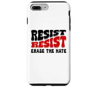 Resist Erase Hate Stop the Hate Protest Fight Racism Eracism Carcasa para iPhone 7 Plus/8 Plus