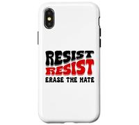 Resist Erase Hate Stop the Hate Protest Fight Racism Eracism Carcasa para iPhone X/XS