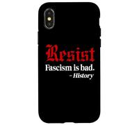 Resist Fascism is Bad No Kings America Protest Anti Fascism Carcasa para iPhone X/XS