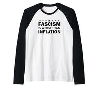Resist Fascism is Worse Than Inflation No Kings Anti-Fascism Camiseta Manga Raglan