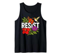 RESIST Floral Political Protest Feminist Resist Camiseta sin Mangas