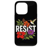 RESIST Floral Political Protest Feminist Resist Carcasa para iPhone 13 Pro