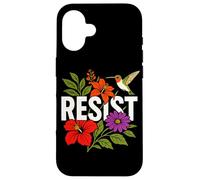 RESIST Floral Political Protest Feminist Resist Carcasa para iPhone 16