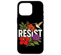RESIST Floral Political Protest Feminist Resist Carcasa para iPhone 16 Pro