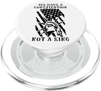 Resist No Kings in America We Have a Constitution Not a King PopSockets PopGrip para MagSafe