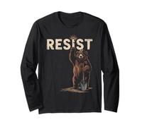 Resist Oso Pala Activismo Político Manga Larga