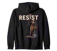 Resist Oso Pala Activismo Político Sudadera con Capucha