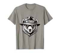 Resist Oso Poderoso Sombrero Camiseta