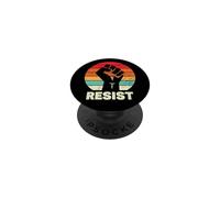 Resist Puño Levantado Retro Sunset Igualdad & Libertad Amantes PopSockets PopGrip Adhesivo