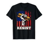 Resist Sandwich Activism USA Flag Protest Fist Humor Camiseta