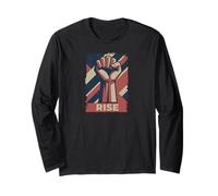 Resist Star Power Revolution Rebellion Retro Black Manga Larga
